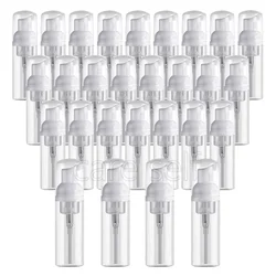 28/50pcs 30/60/100ml Bouteille en plastique à pompe en mousse Bouteille vide pour le visage et les cils Bouteille cosmétique nettoyante Distributeur de savon en mousse