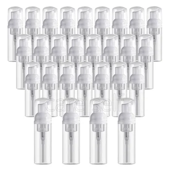 28/50pcs 30/60/100ml Bouteille en plastique à pompe en mousse Bouteille vide pour le visage et les cils Bouteille cosmétique nettoyante Distributeur de savon en mousse