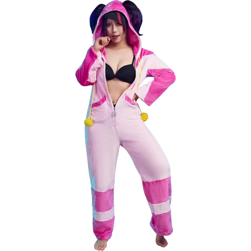 ❤️❤️❤️Micotaku Street Fighter 6 Officially Licensed Women's Juri Cosplay Costume Jumpsuit Costume Onesie Pajamas Homewear❤️⭐️❤️