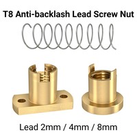 1/2/4 Sets Z axis T8 Anti Backlash Spring Loaded Nut Elimination Gap Brass Nuts For Ender 3 3s Pro V2 CR-10 3D Printer Parts