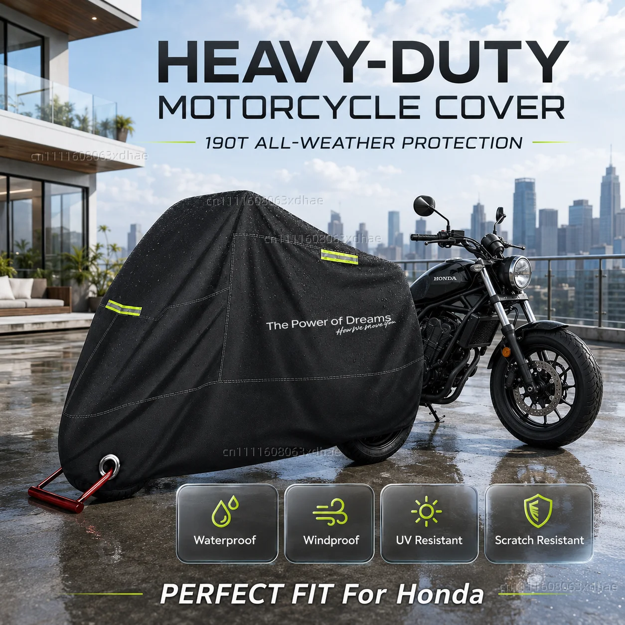 Outdoor Motorcycle Cover Waterproof Full Protection 190T Oxford Cloth For For Honda CBR 125R 954 600 F4i 650F 650R 1100XX 1000F