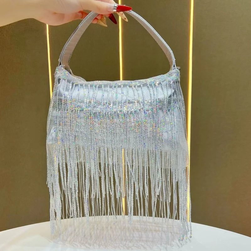 

Модная сумка-кроссбоди с пайетками и роскошными кисточками для женщин, новинка для свадеб и банкетов, блестящая сумка через плечо