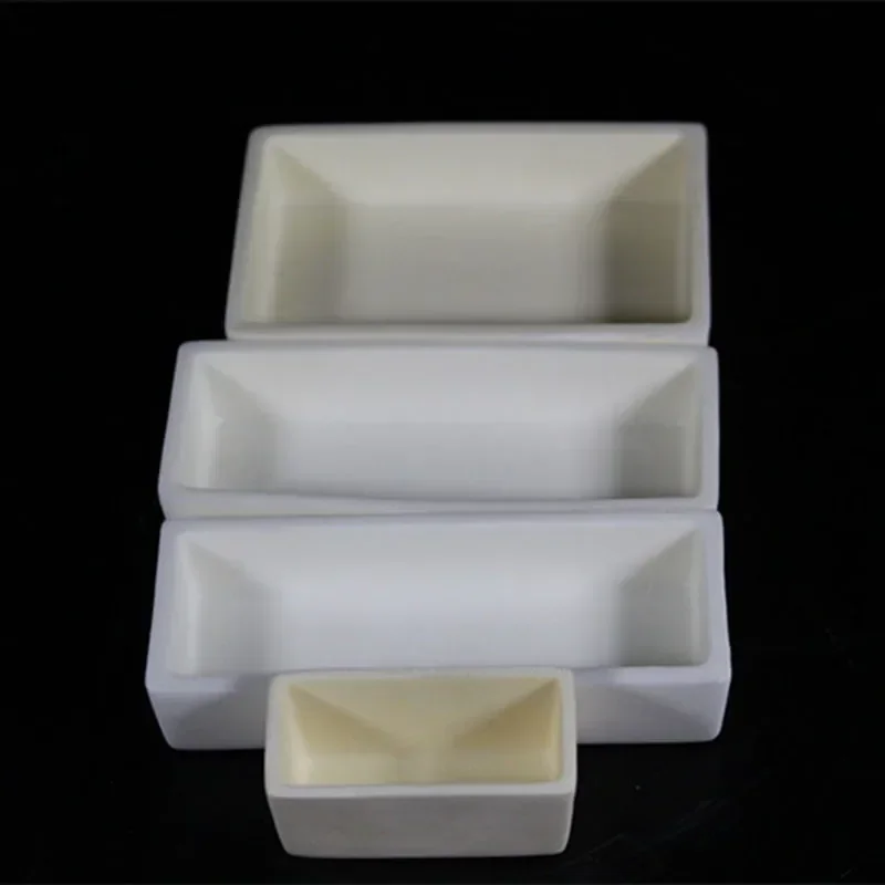 99% Alumina Crucible / 80*10*10 / Boat / Corundum Crucible Ceramic Boat Rectangular Trapezium Crucible Trays For Tube Furnaces