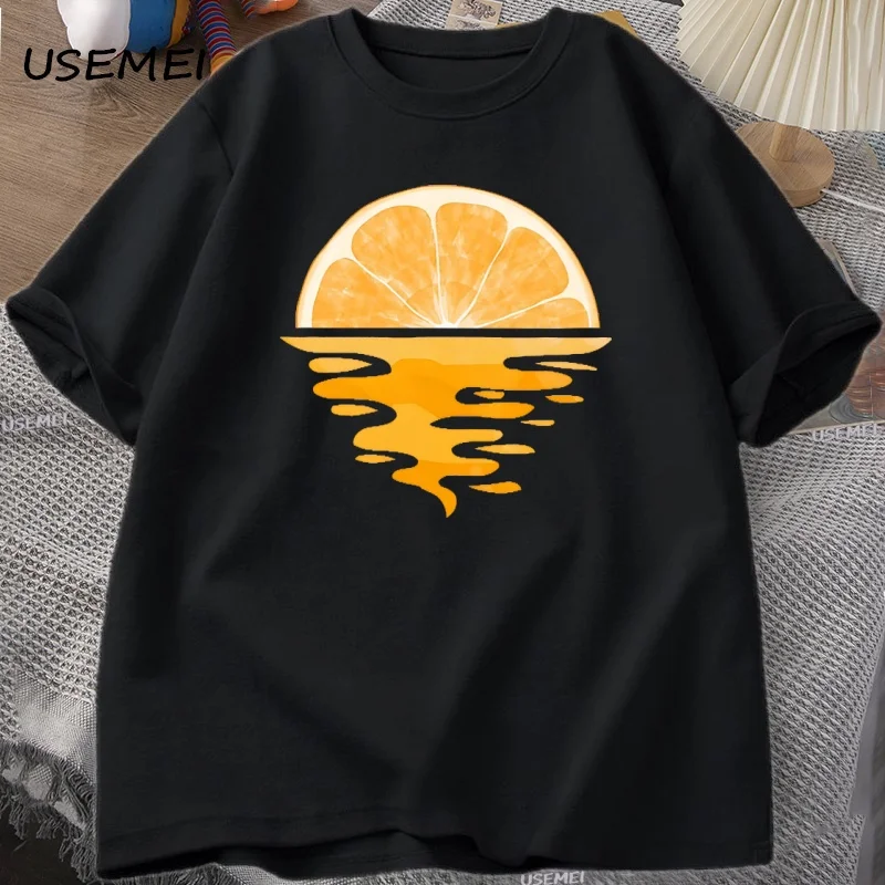 Orange Fruit T Shirt Fruit Lover Party Tee Shirt Casual Men Women Cotton Short Sleeve Mens Designer Clothes Streetwear Tees