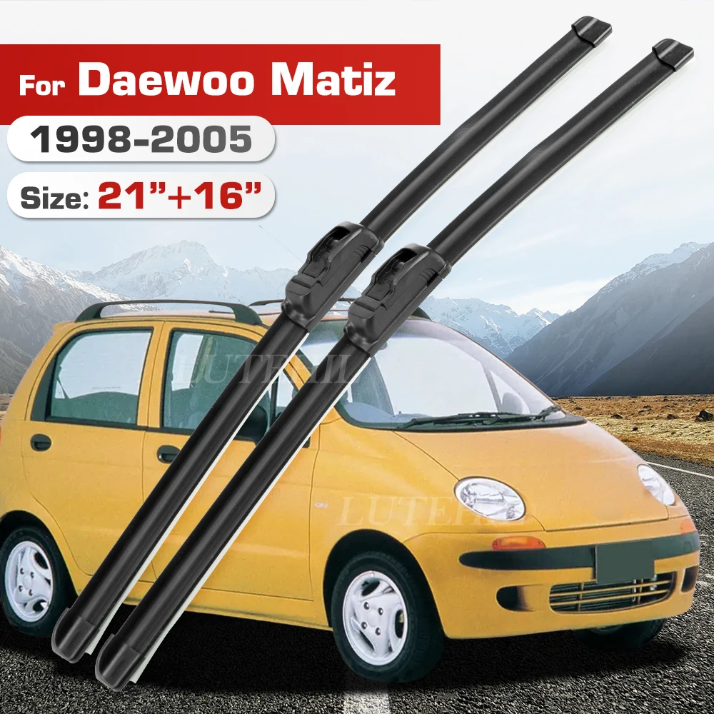 Essuie-glace pour Daewoo Matiz 1998-2005 1999 2000 2001 2002 2003 2004, lames avant de pare-brise, brosse de fentre 21 