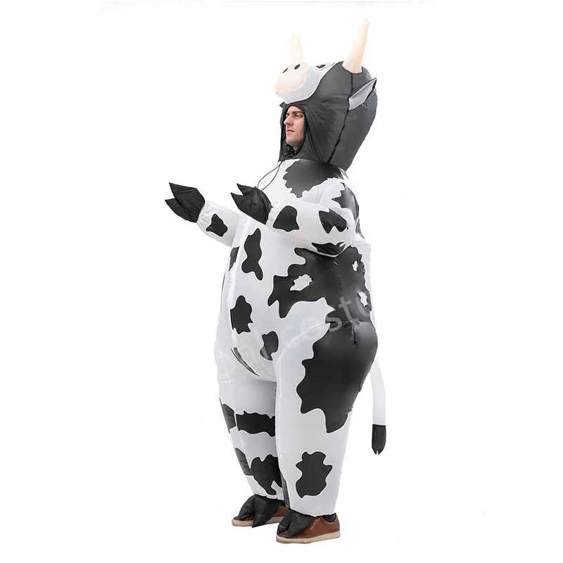 Traje de vaca inflável para homens e mulheres, cosplay, roupas engraçadas, carnaval, festa, show, dia de ação de graças, feriado, vestido extravagante