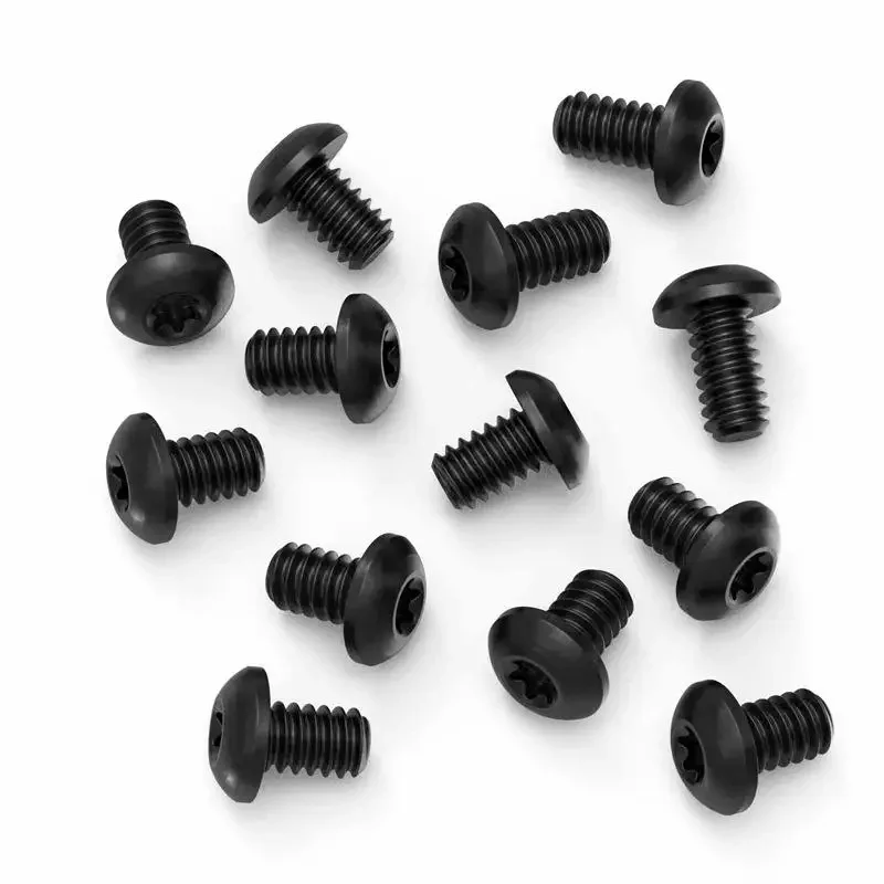 2 Pieces Titanium Alloy M3.5 Half Round Head Screw T10 Plum Blossom Driver Handle Screw DIY Spindle Titanium Alloy Screw