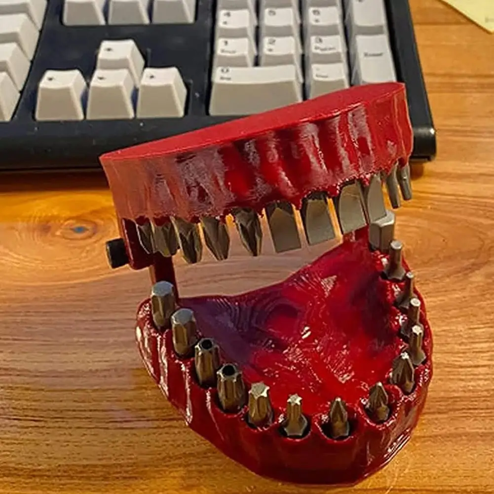 Imagem -03 - Suporte para Broca Dentadura Chave de Fenda Modelo de Dentes Design 6.35 mm 28 Posições Adaptador de Bit Novo