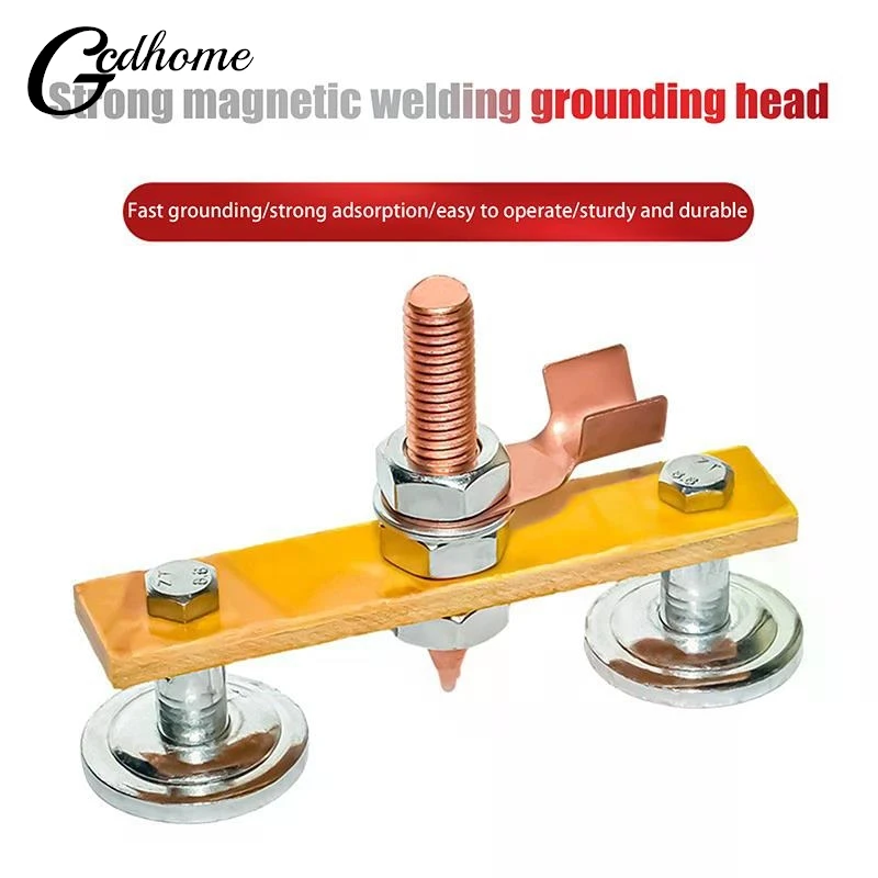 

【New】Welding Magnet Head Magnetic Welding Ground Clamp Holder Fixture Strong Welder Sheet Metal Repair Machine Ground Wire Clamp