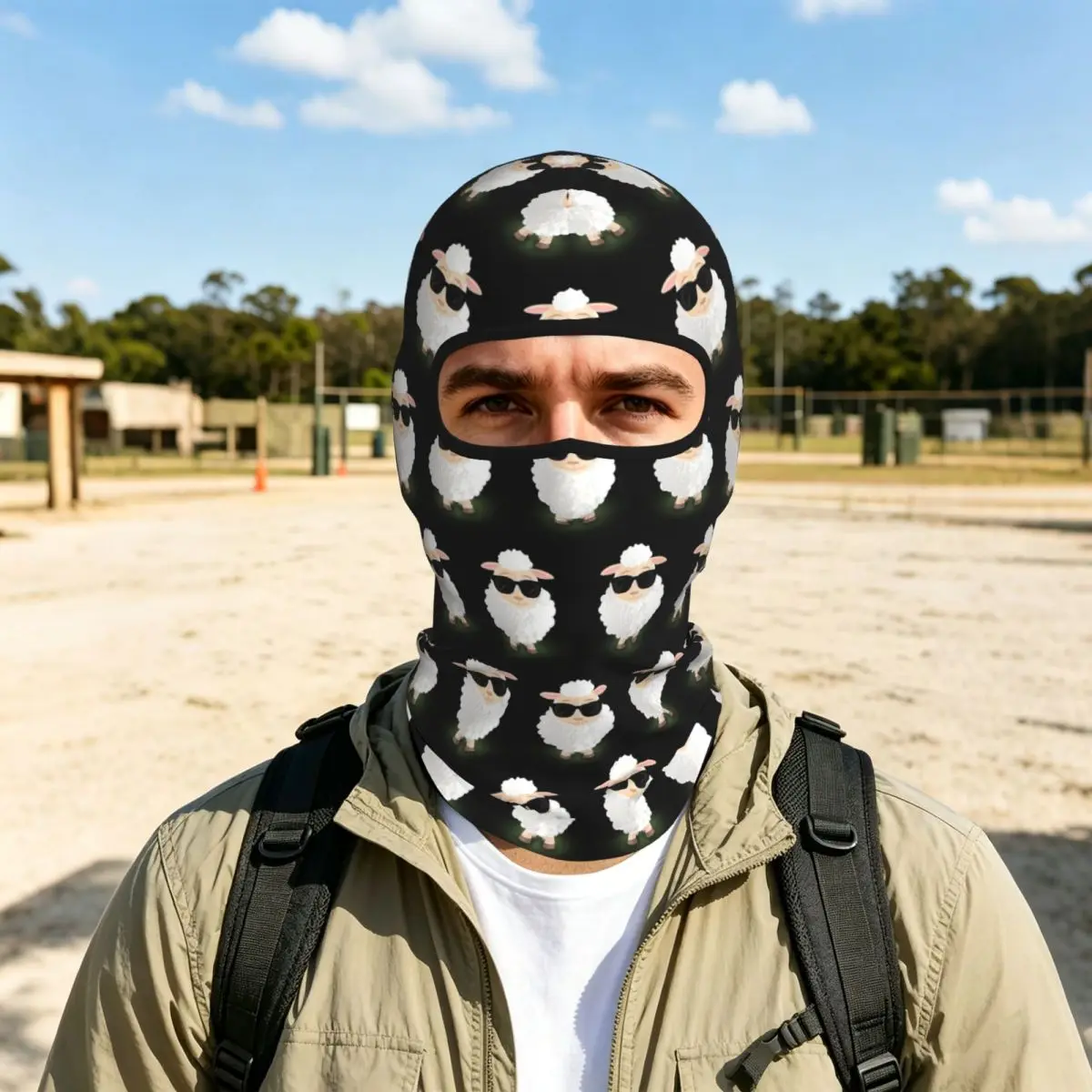 Cool Sheep Breathable Thin Balaclava Full Face Mask Sun Protection Neck Gaiter For Motorcycle Cycling Fishing Outdoor