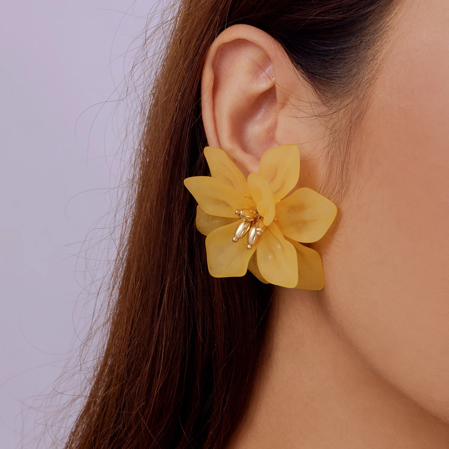 Übertriebene weiße Blumen-Ohrringe für Frauen, trendige Böhmen, bunte Blumen-Ohrstecker, Vintage-Schmuck, Hochzeits-Party-Geschenke – Detail 10
