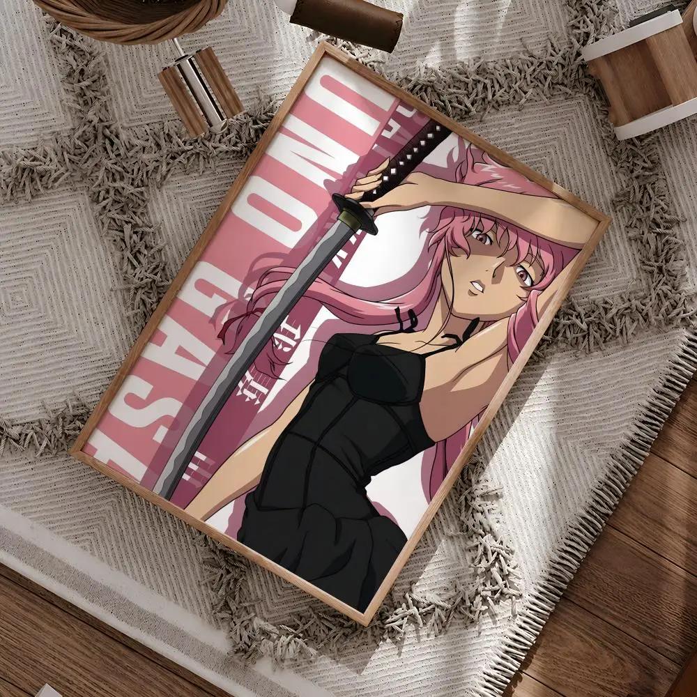 Anime Mirai Nikki Future Diary Poster Waterproof HD Modern Peel And Stick Wall Decor Bedroom Living Room Dorm Office view 4