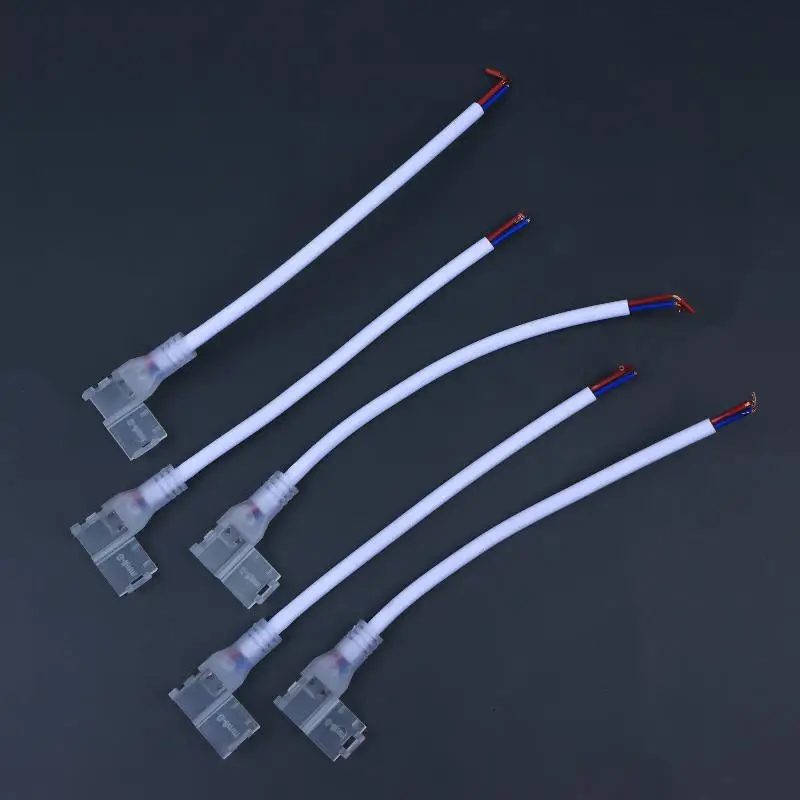 5PCS 2PIN Solder Free Connection Cable for 4MM x 10MM AC 220V LED Strip COB Strip Light Quick Connector Cord Accessory Kit