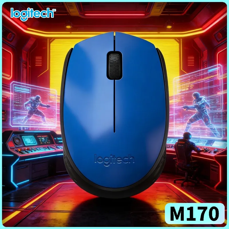 

Беспроводная оптическая мышь Logitech M170 с мягким захватом, 2,4 ГГц, радиус действия 10 м, 12 месяцев автономной работы, для дома, офиса и путешествий