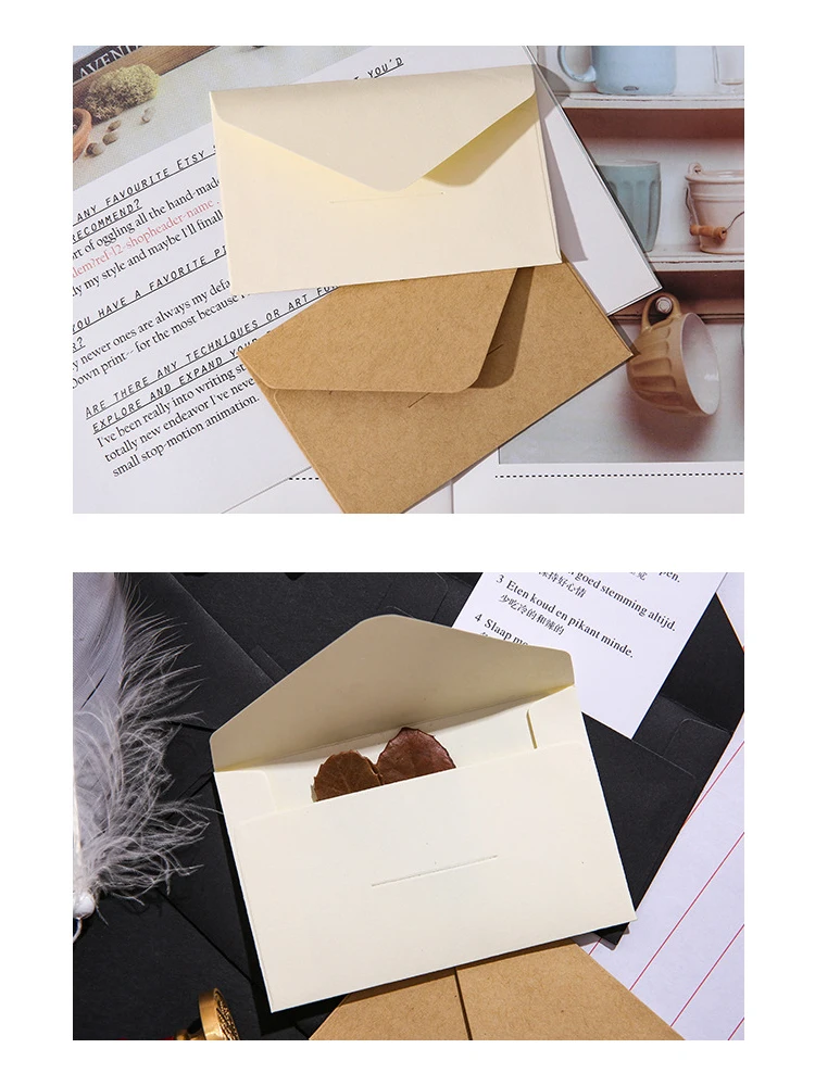 20/50/100 Stück klassische Mini-Fensterumschläge aus Papier – Hochzeitseinladung, Geschenkumschläge, Grußkartenumschläge für Geburtstagsfeiern – Detail 7