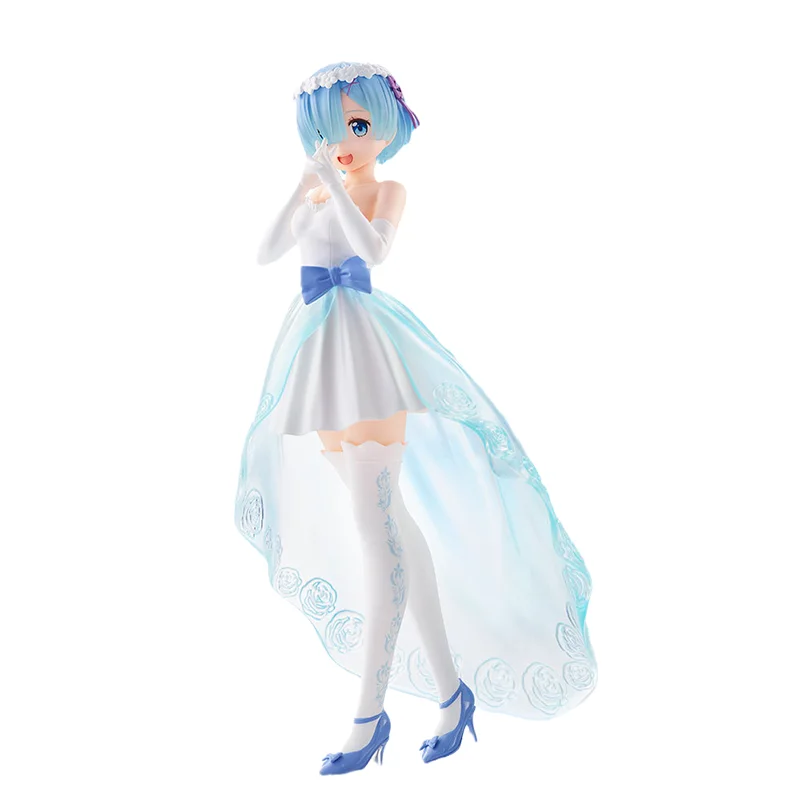 

Original Re:Life In A Different World From Zero Anime Figure Rem Action Figure Wedding Dress Toys for Kids Gift Model Dolls