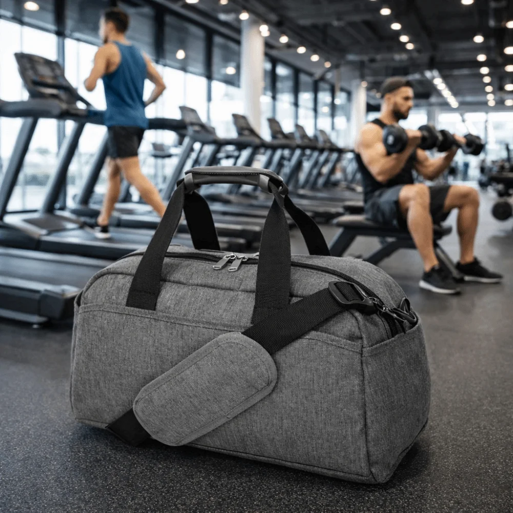 

Multi Pockets Sports Gym Bag Large Capacity Adjustable Shoulder Strap Fitness Tote Lightweight Wet Compartment