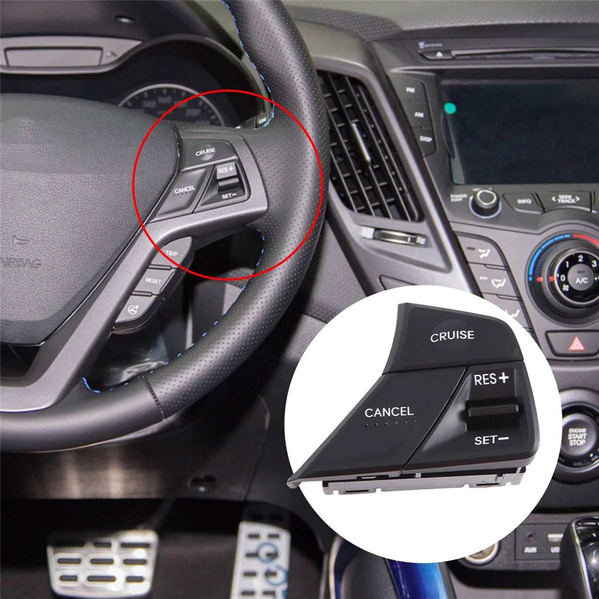 

96710-2V000 Автомобильный переключатель круиз-контроля на руле для Hyundai Veloster 2013-2015 967102 V000