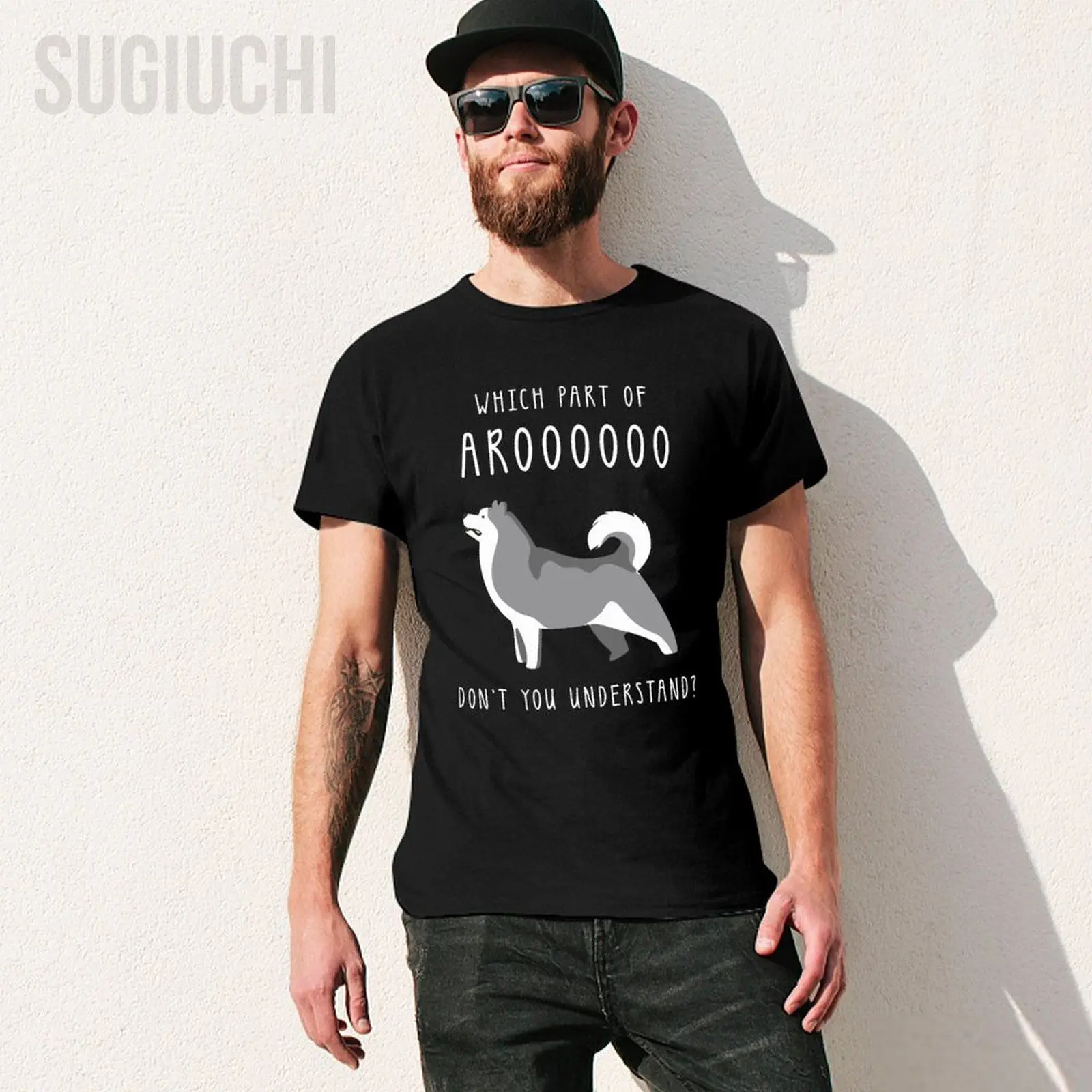 Unisex Men Which Part of Arooo Don't You Understand For Siberian Husky Lovers Tshirt Tees T Shirts Women Boys Cotton T-Shirt