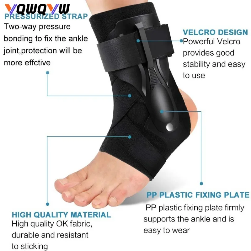 1Pcs Three Way Support Ankle Stabilizer Brace, Ankle Sprain Support for Men & Women, Sports Brace for Basketball, Football