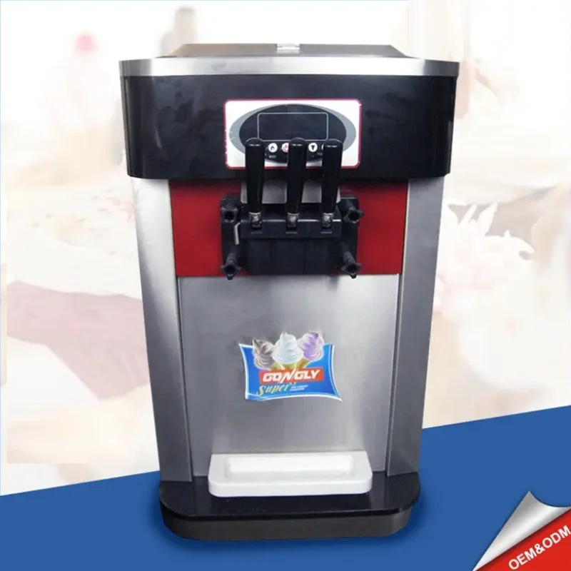 آلة الآيس كريم التجارية معدات كشك صانع الآيس كريم الناعم آلة الآيس كريم المخروطية الحلوة الأوتوماتيكية