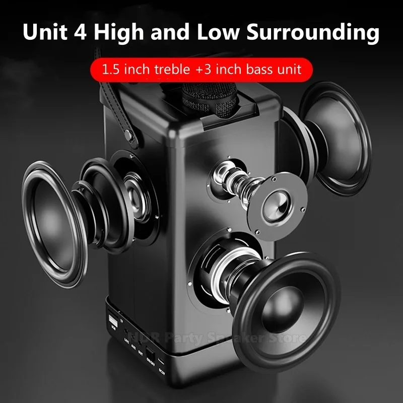 Professional Wireless Microphone Speakers Handheld Karaoke All-in-one Machine Sound Outdoor Music Player Home Party Singing KTV