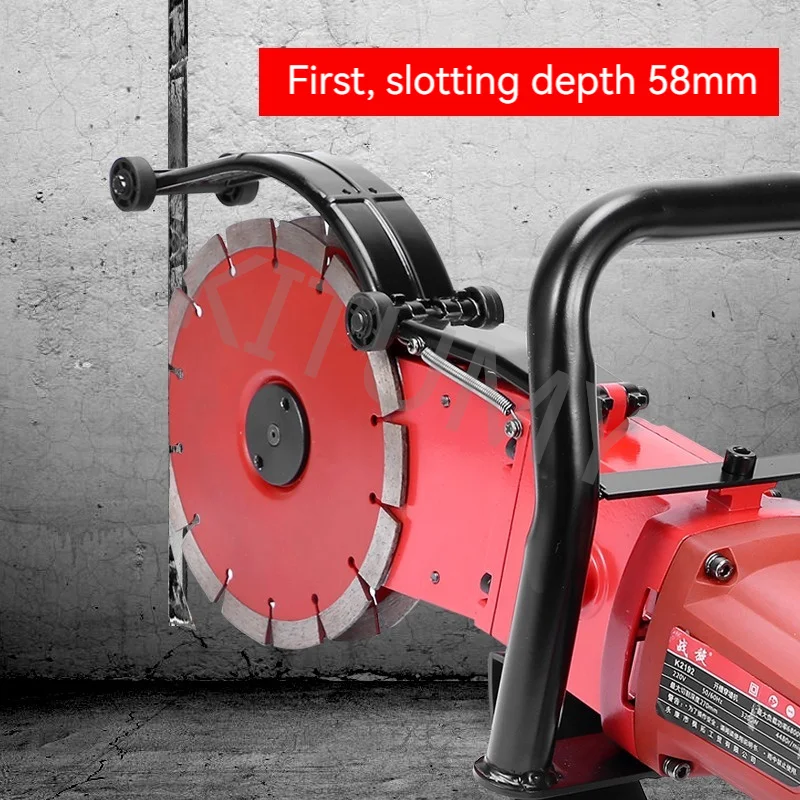 220V 6800W Multi-function Wall Slotting Machine Electric Slotting Machine Concrete Cutting Machine Diamond Saw Blade