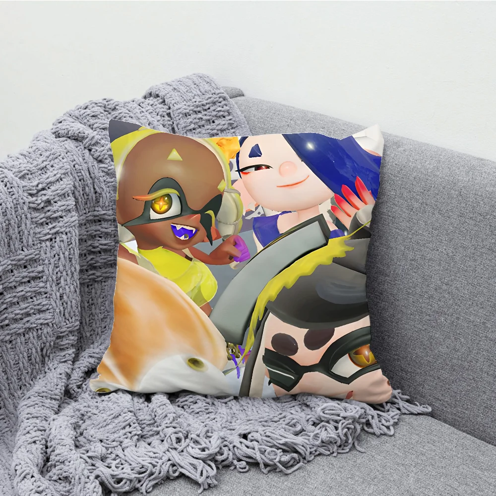 Game S-Splatoon Pillow Case Soft Cushion Cases for Farmhouse Sofa Decor Home Decorations and Protector Pillow Case