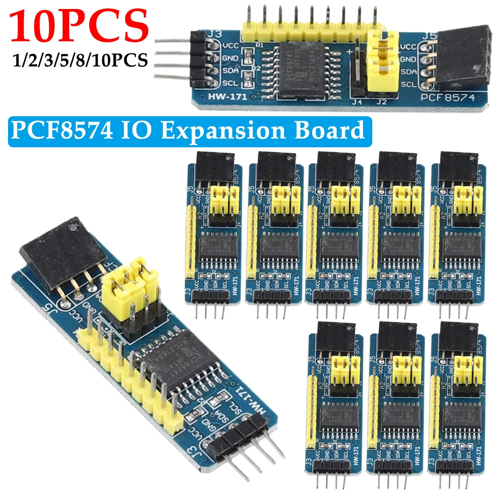 1-10PCS PCF8574 IO Expansion Board 8 I/O I2C-Bus Evaluation Development Module Converter Module PCF8574 Adapter Plate