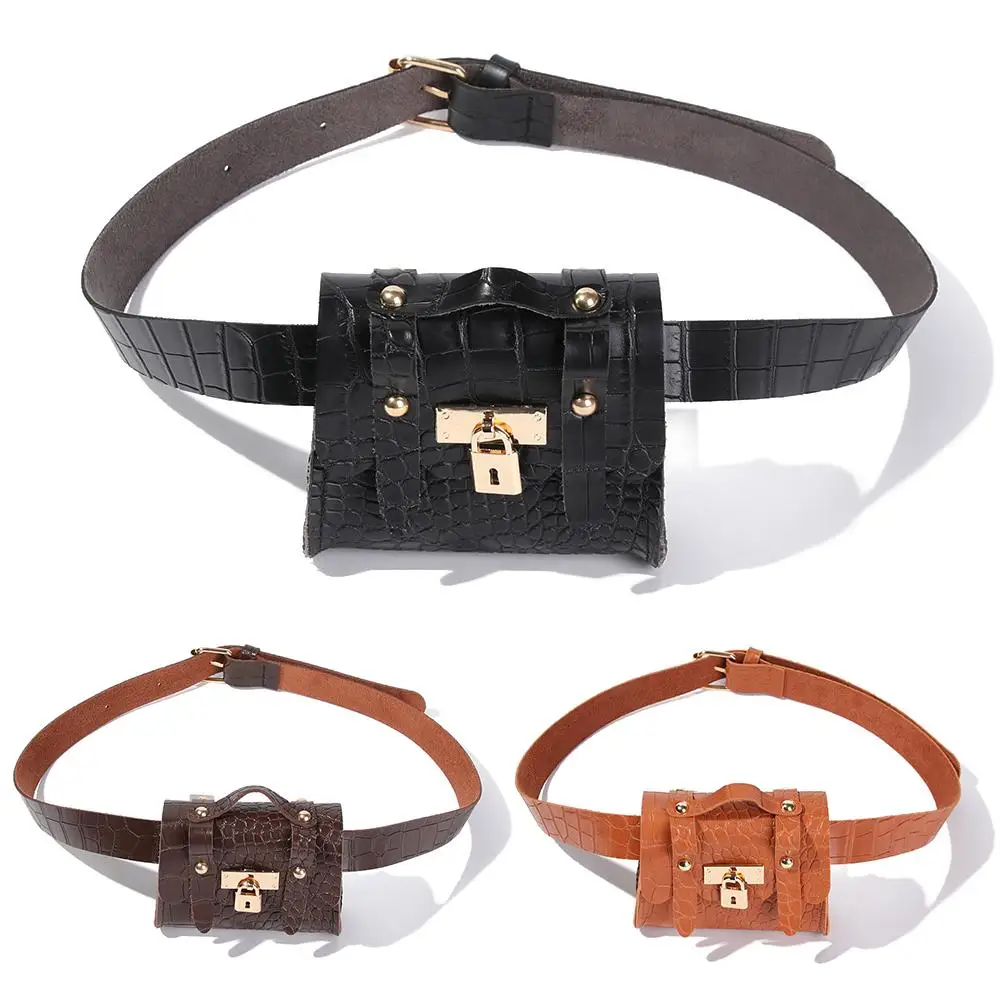 New Crocodile Print Mini Waist Bag Women Small Crossbody Bag Fashion Waist Bag Portable Girl Wallet