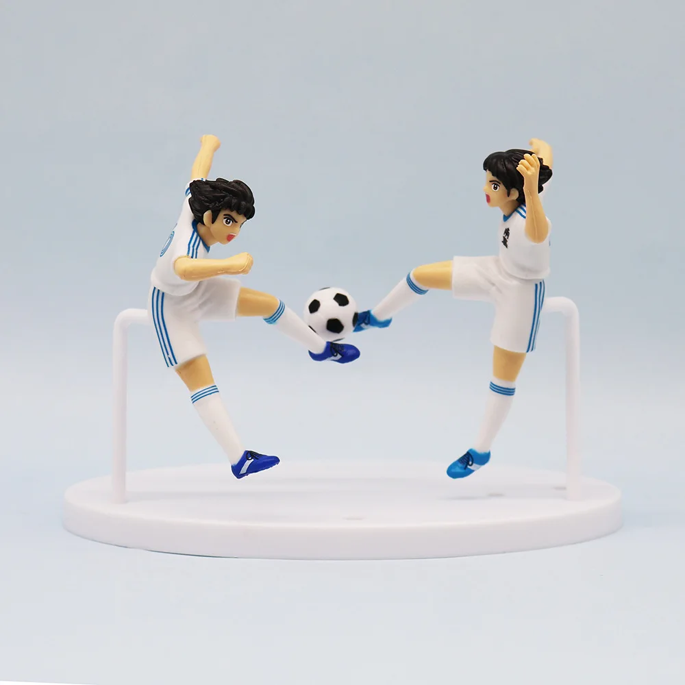 6pcs Captain Tsubasa Anime Figure Ozora Tsubasa Action Figures Hyuuga Kojirou/Wakabayashi Genzou Figurine Collection Model Toys