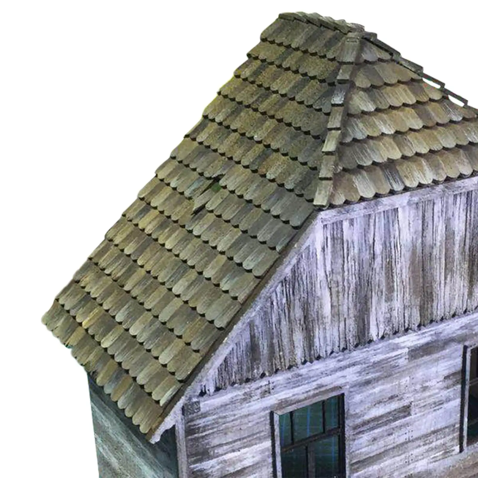 House Building Model Kit 1:35 Scale Unpainted Wooden for Micro Landscape