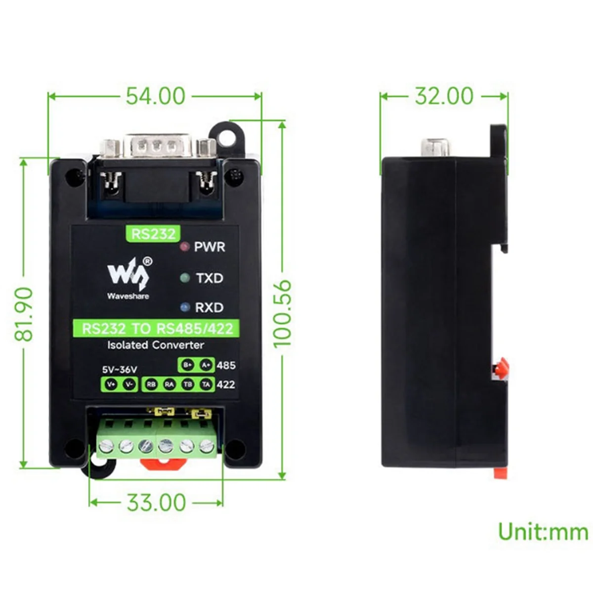 Waveshare Convertitore seriale interfaccia maschio comodo e pratico_BSH