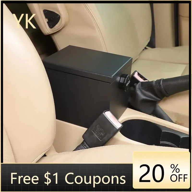 

For Land Rover Freelander 2 2007-2012 Car Accessories Aluminum Alloy Black Car Armrest Box Heightening Base Safe