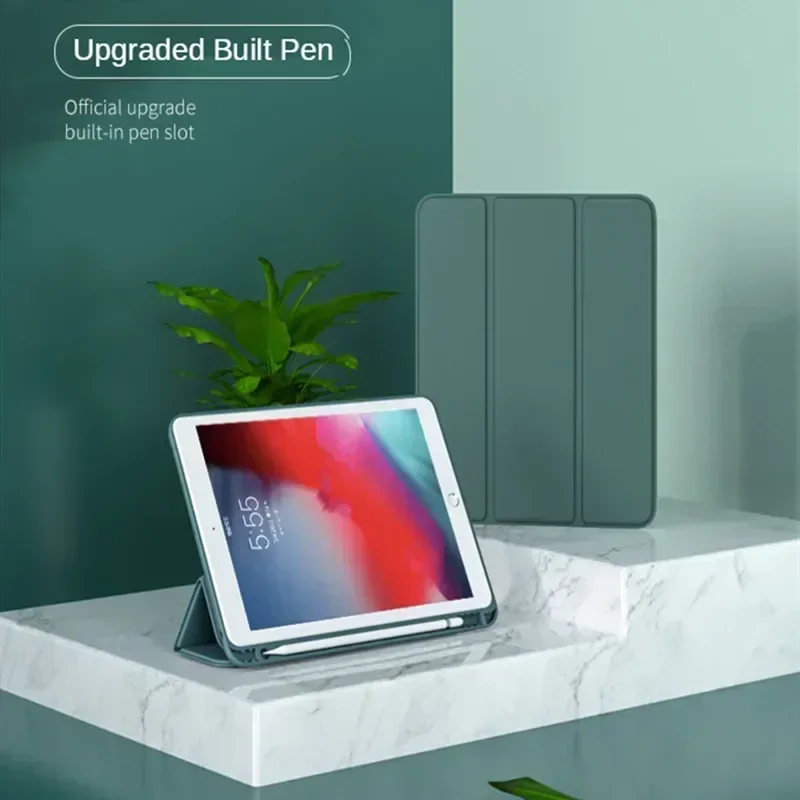 Para iPad 10,2 9/8/7/6/ 10ta generación funda Pro 11 2021 2018 9,7 10 5 funda inteligente con portalápices Mini 4 2020 Air 5 10,9 2022