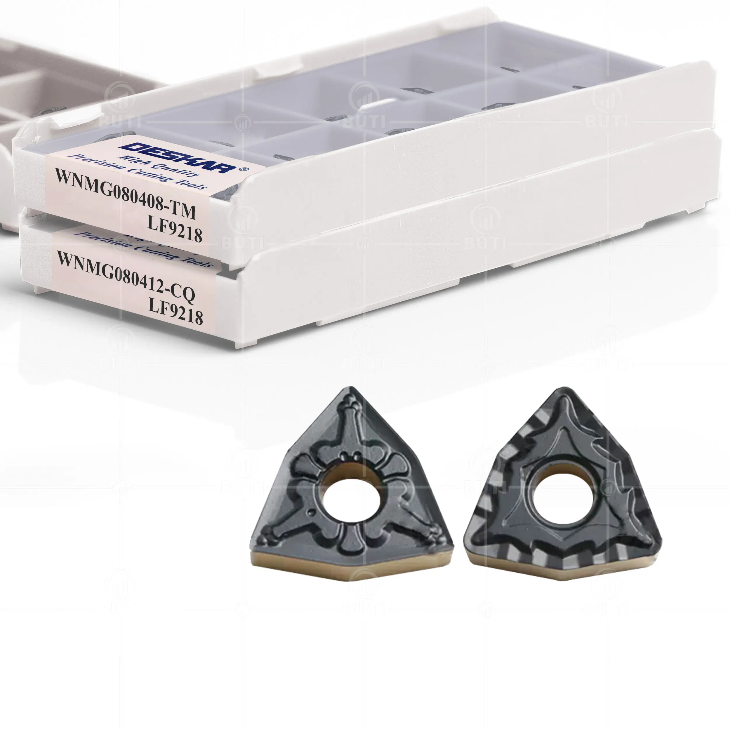 Imagem -03 - Deskar-cortadores de Giro Externos Duas Cores Metal Cnc Torno Carbide Insere Wnmg080404 080408 080412 tm hq cm Lf9218 100 Original