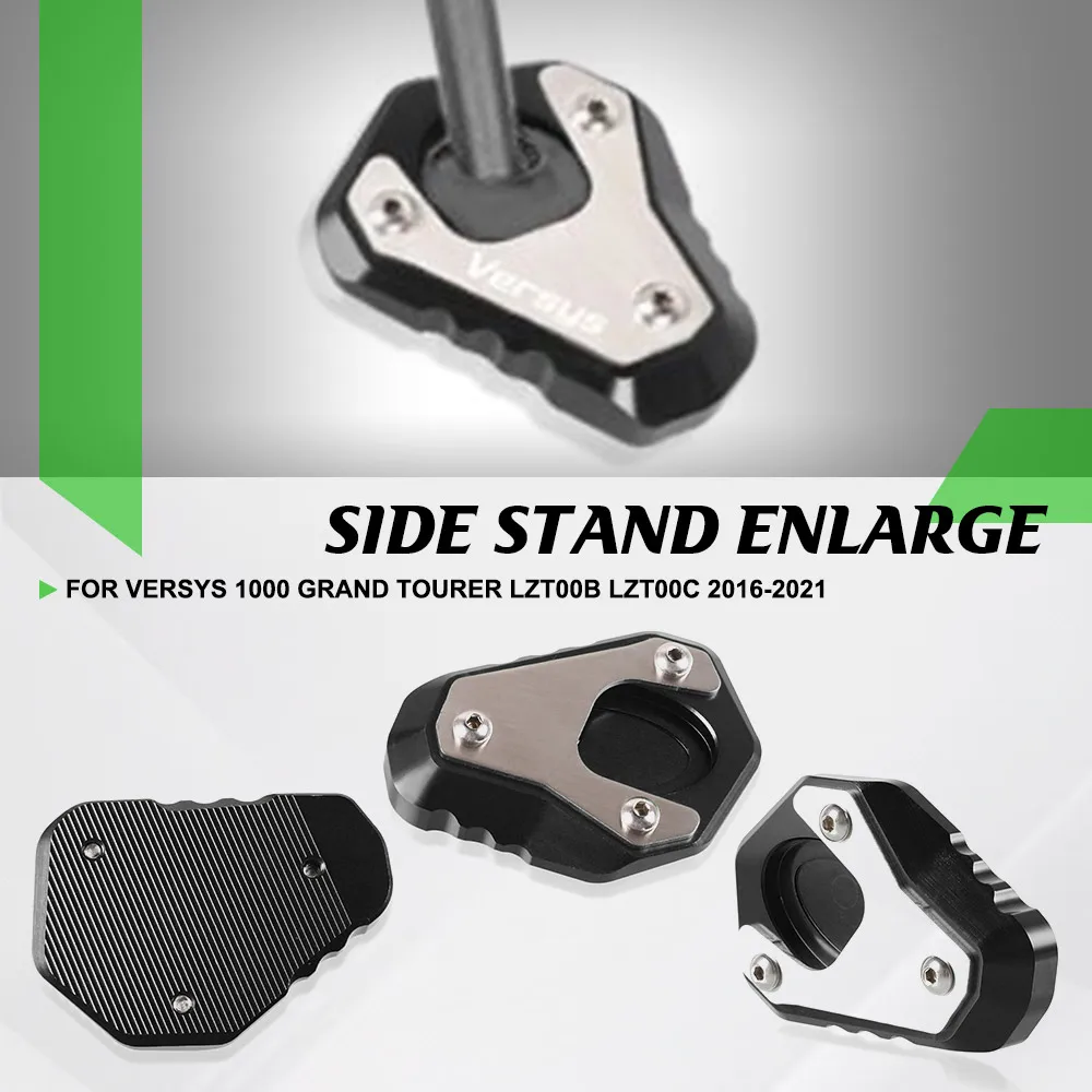 

Kickstand Foot Side Stand Enlarge Plate Pad FOR Kawasaki Versys 1000 Grand Tourer LZT00B LZT00C 2016 2017 2018 2019 2020 2021