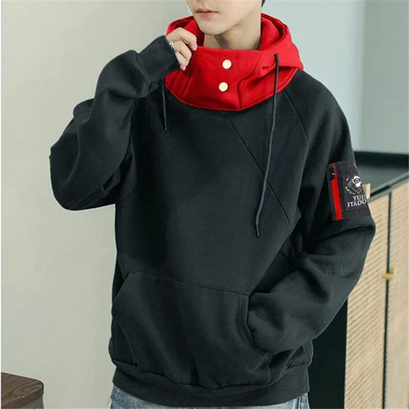 Halloween Anime Itadori Yuji Cosplay Costume Sweatshirt Adult Unisex Pullover Coat Casual Men Hoodie Jacket Pink Cosplay Wig view 3