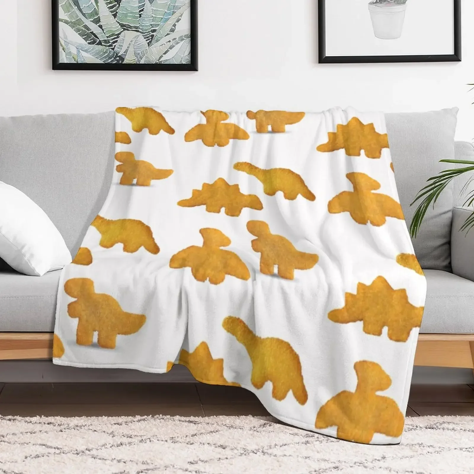 Dino nuggets Throw Blanket Luxury Brand Decoratives Blankets