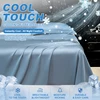 Summer Cooling Bed Sheet Breathable Comfortable Cooling Blanket Ice Silk Fabric Solid Color Flat Sheet Luxury Bedding Sheet 4 Summer Cooling Bed Sheet Breathable Comfortable Cooling Blanket Ice Silk Fabric Solid Color Flat Sheet Luxury Bedding Sheet 4
