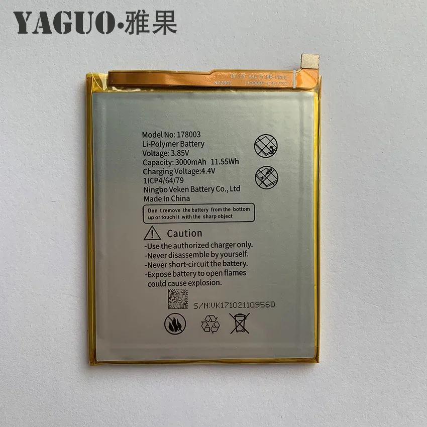 

100% New Vernee M5 178003 Battery High Quality 3000mAh 3.8V Li-ion Replacement for VerneeM5 Smartphone