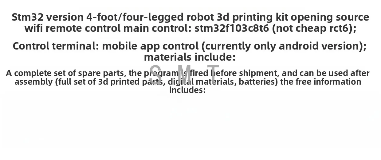 STM32 الروبوت الرباعي العنكبوت بيونيك البرمجة WIFI التحكم عن بعد متحكم DIY مجلس التنمية مفتوحة المصدر جزءا لا يتجزأ من #6
