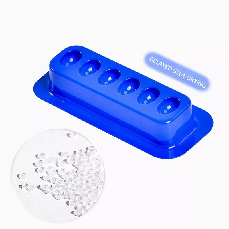 Bandeja de soporte de pegamento para pestañas de plástico, almohadillas de soporte adhesivo para extensión de pestañas, paleta de juntas de plástico en forma de tira, herramienta de ayuda para maquillaje, 100 Uds.