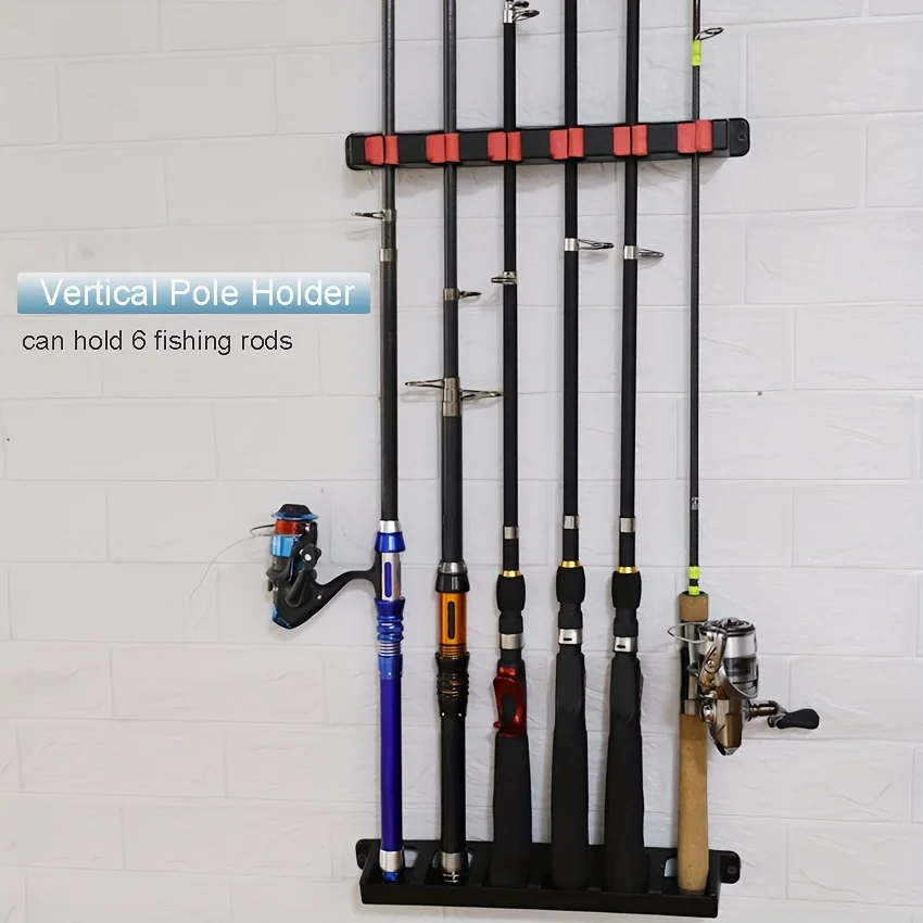 ABS Einfach zu Installierender Angelruten-Wandhalter, Hochdichter Schaumstoffgriff für die Aufbewahrung von Sport- und Angelruten in der Garage – Detail 3