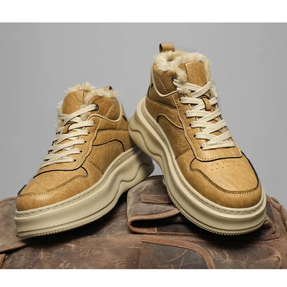 

Men's height increasing in autumn and winter Trendy Sports Casual Shoes Breathable warm non slip and wear-resistant board shoes