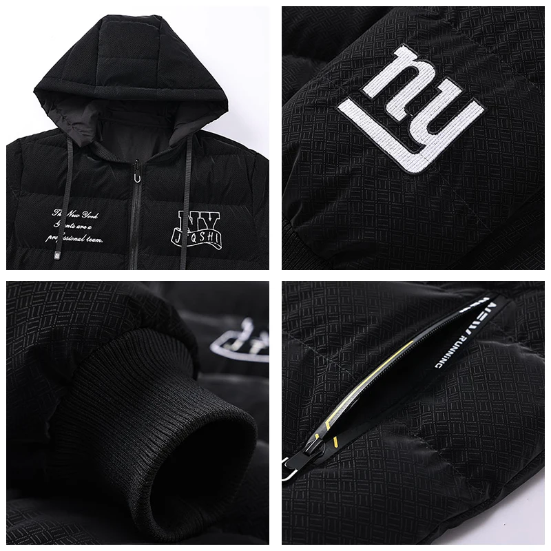 ใหม่แฟชั่น Solid Keep WARM Men Coat กลางแจ้งหนาที่ถอดออกได้หมวกแจ็คเก็ตฤดูหนาวสบายๆอเนกประสงค์สวมใส่สองด้าน Parka
