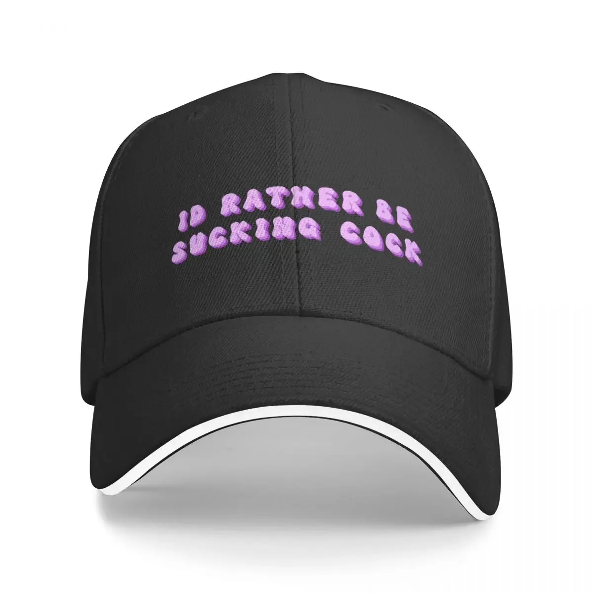 

I'd Rather Be Sucking Cock Groovy Purple Retro Baseball Cap Military Cap Man New Hat Beach Women's Men's
