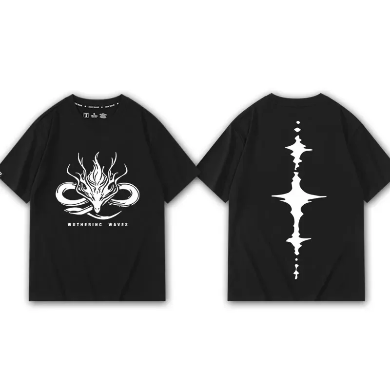 

Men's T-shirt Wuthering Waves Merch Funny Tshirt Men Summer Casual Male T Shirt Hipster Hip-hop Tee Shirt Homme Streetwear