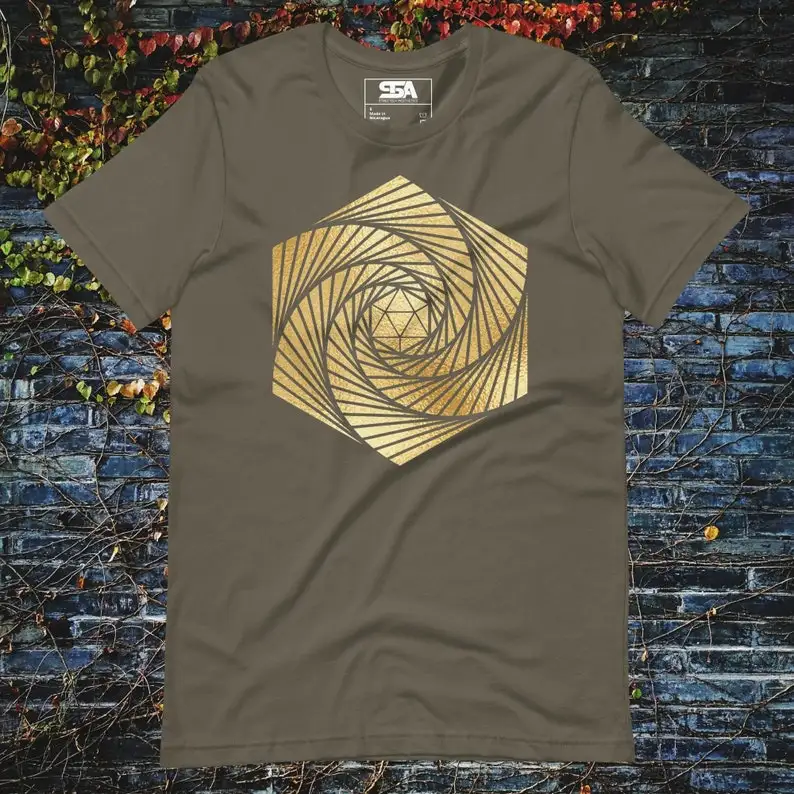 Geometric Shirt Sacred Geometry Shirt Platonic Solid Tattoo Style Tee