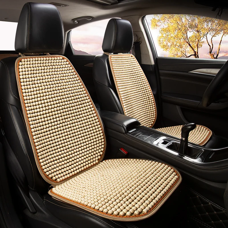 Car seat cushion summer cool cushion single piece of wood beads summer breathable cushion ventilation cold four seasons availabl